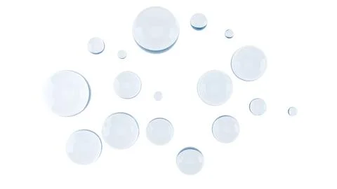 White ball on a black background,soap bubbles,3d rendering Stock Photos