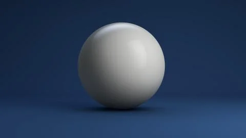 White ball on a blue background Stock Illustration
