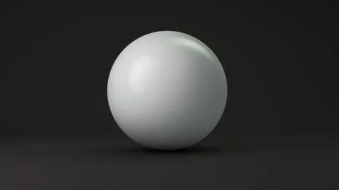 White ball on a gray background Stock Illustration