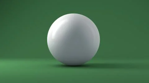 White ball on a green background Stock Illustration