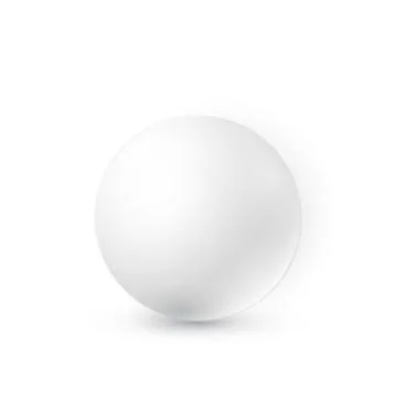 White ball with shadow. 3D sphere. Vector illustration. Stock Illustration
