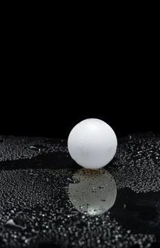 White balloon on a dark background Stock Photos