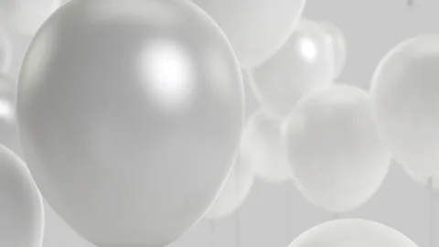 White Balloons CG Stock Footage 260327455