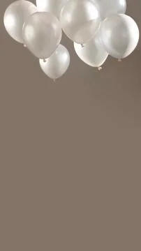 White balloons Stock Photos