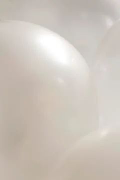White balloons Stock Photos