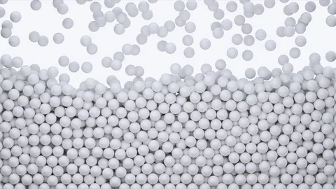 White Balls Falling Down Stock Footage 123164894