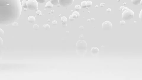 White balls fly and fall in space. Stock Footage 261435940