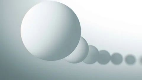White Balls Moving Seamless in Abstract 3d Animation. Stock Footage 72272655
