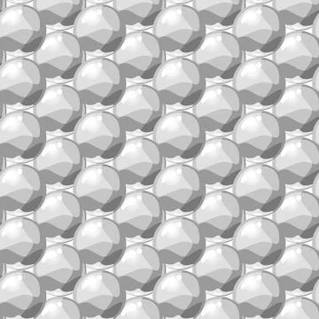 White balls seamless pattern green Stock Illustration
