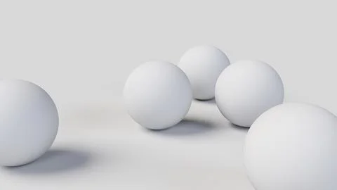 White Balls with Shadow Stock Illustration