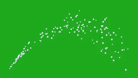 White balls stream motion graphics with green screen background Stock Footage 293763455