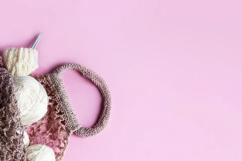 White balls of thread Stock Photos