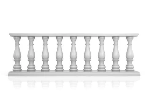 White balustrade Stock Illustration