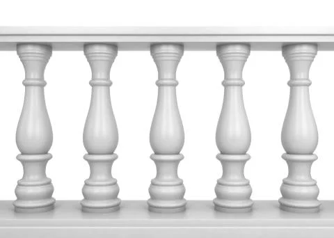 White balustrade Stock Illustration
