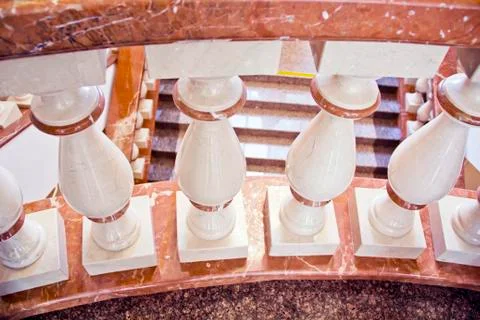 White balustrade pattern Stock Photos