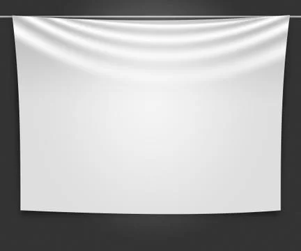 White banner backdrop Stock Illustration