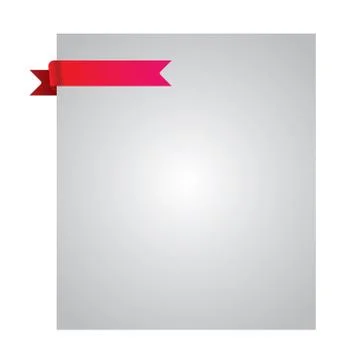 White Banner With Red Ribbon. Vector Illustration. Stock Illustration