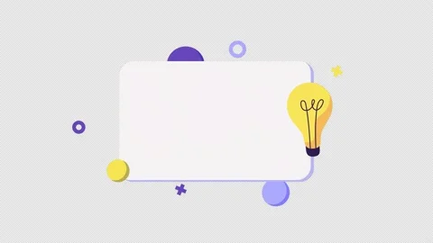 White banner for text, Fun fact. Light bulb, template with copy space Stock Footage 165696044