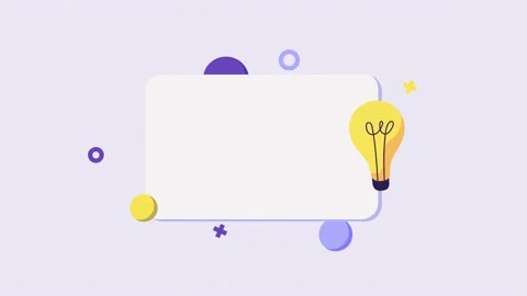 White banner for text, Fun fact. Light bulb symbol. template with copy space Stock Footage 169034376