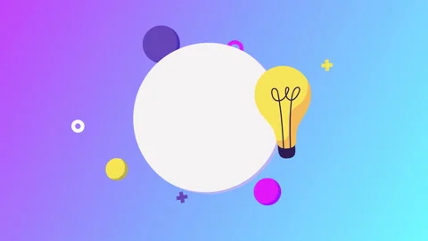 White banner for text, Fun fact, information. Light bulb symbol Interesting fact Stock Footage 171272774