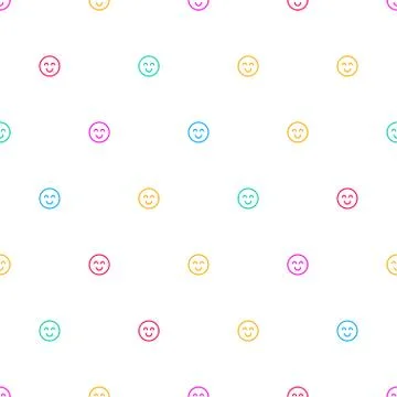 White banner with tiny smiley Illustrazione stock