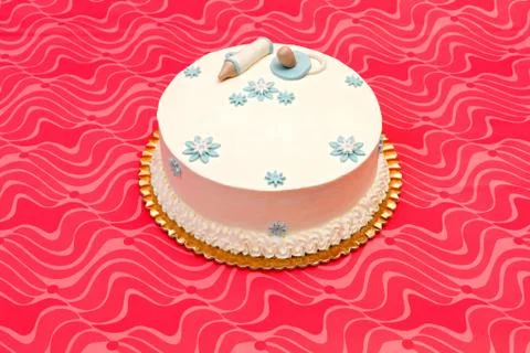 White baptist cake Stock Photos