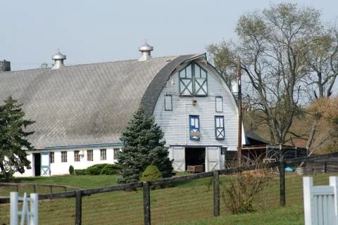 White barn Stock Photos