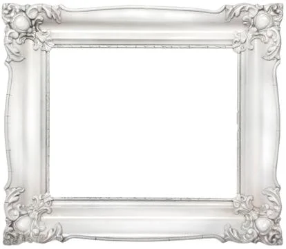 White baroque frame Stock Photos