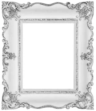 White baroque frame Stock Photos
