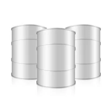 White Barrels Stock Illustration