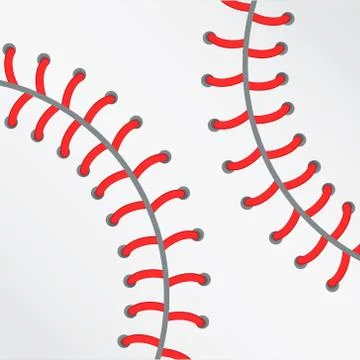 White baseball ball texture, stock vector illustration Stock Illustration