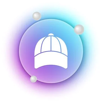White Baseball cap icon isolated on white background. Sport equipment. Spor.. イラスト素材