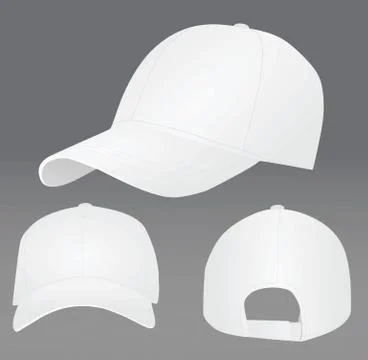 White baseball cap Stock Illustration