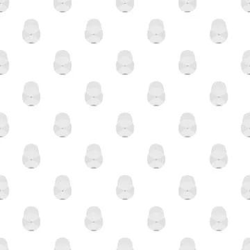 White baseball cap pattern seamless Stock Illustration