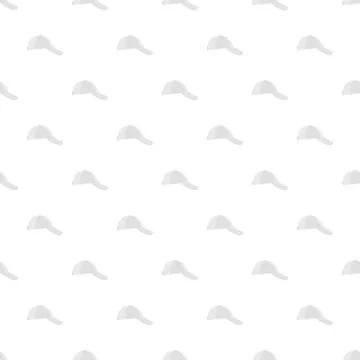 White baseball cap on side pattern seamless Stock Illustration