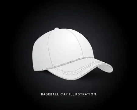 White Baseball Hat Stock Illustration