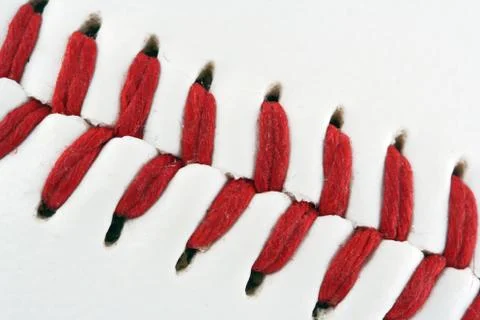 White baseball macro backround Stock Photos