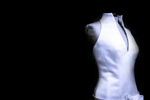 White basic wedding dress Foto stock