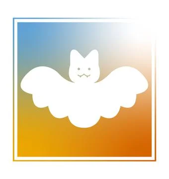 White Bat Icon Stock Illustration