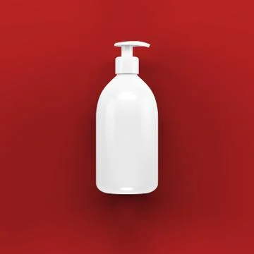 White bath bottle mockup. 3d illustration Stock Illustration