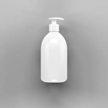 White bath bottle mockup. 3d illustration Illustrazione stock