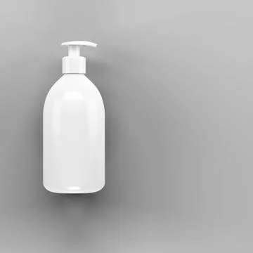 White bath bottle mockup. 3d illustration Stock Illustration
