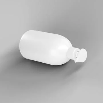 White bath bottle mockup. 3d illustration Stock Illustration