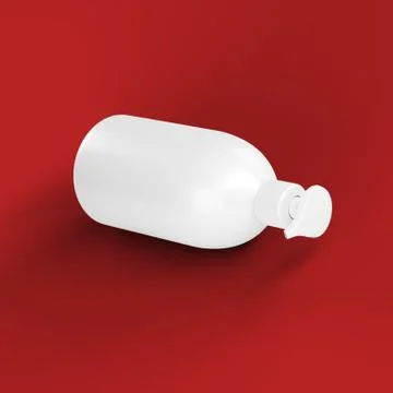 White bath bottle mockup. 3d illustration Stock Illustration