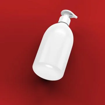 White bath bottle mockup. 3d illustration Illustrazione stock