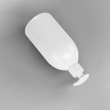 White bath bottle mockup. 3d illustration Stock Illustration