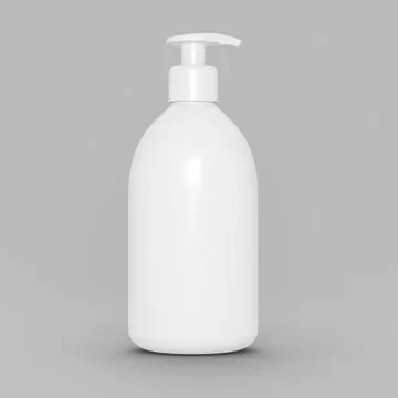 White bath bottle mockup. 3d illustration Stock Illustration