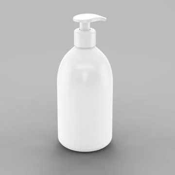 White bath bottle mockup. 3d illustration Stock Illustration
