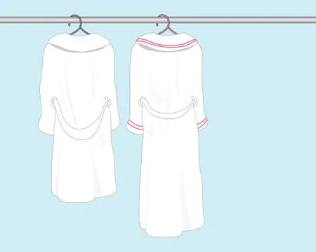 White bath robes Illustrazione stock