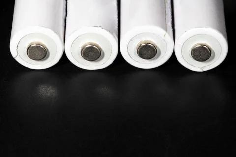 White batteries Stock Photos